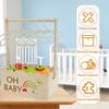 Caja de Madera para Baby Shower Armario Caja de Almacenamiento para Bebés con Perchas Cesta de Almacenamiento de Juguetes de Gran Capacidad para Baño para Padres Nuevos