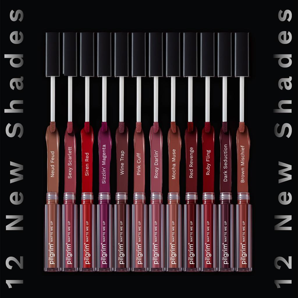 Pilgrim Liquid Matte Lipstick Brown Mischief 3g Transferproof Long-Lasting Hydrating Lip Color for Women