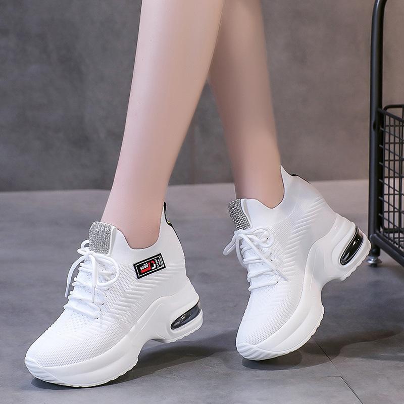 Inner Heightening Platform Sports Shoes Lightweight Mesh Breathable Casual Running Shoes Autumn New Summer