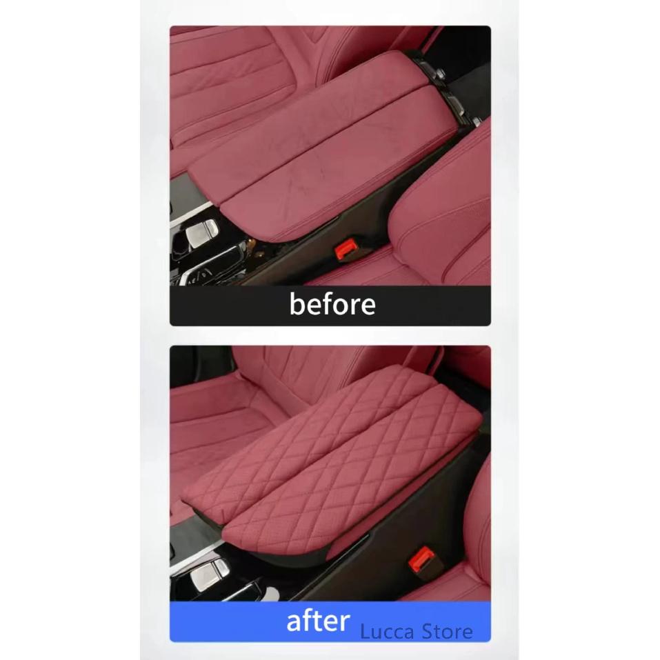 For BMW 5 Series F10 F18 G30 G38 6GT Armrest Box Cover Cushion PU Leather Center Console Armrest Protector Pad Car Accessories