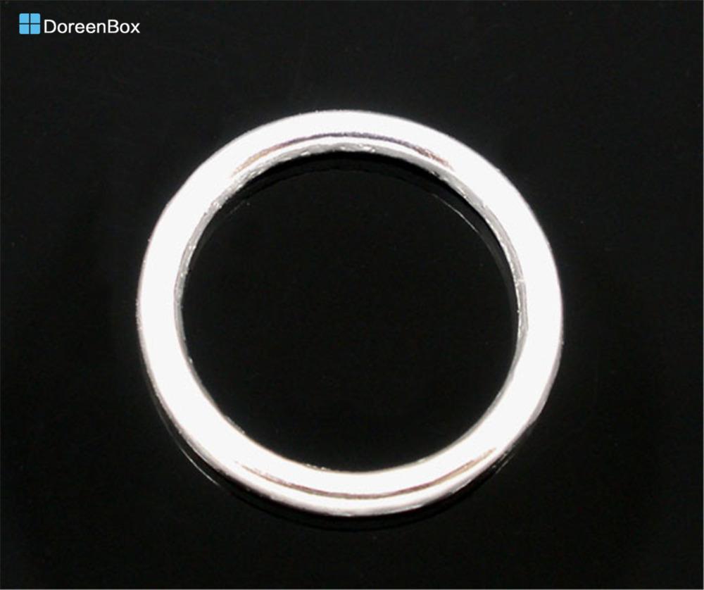 Doreen Box Lovely 100 PCs Silver color Soldered Closed Jump Rings 12x1mm Findings (B04272) China Mainland