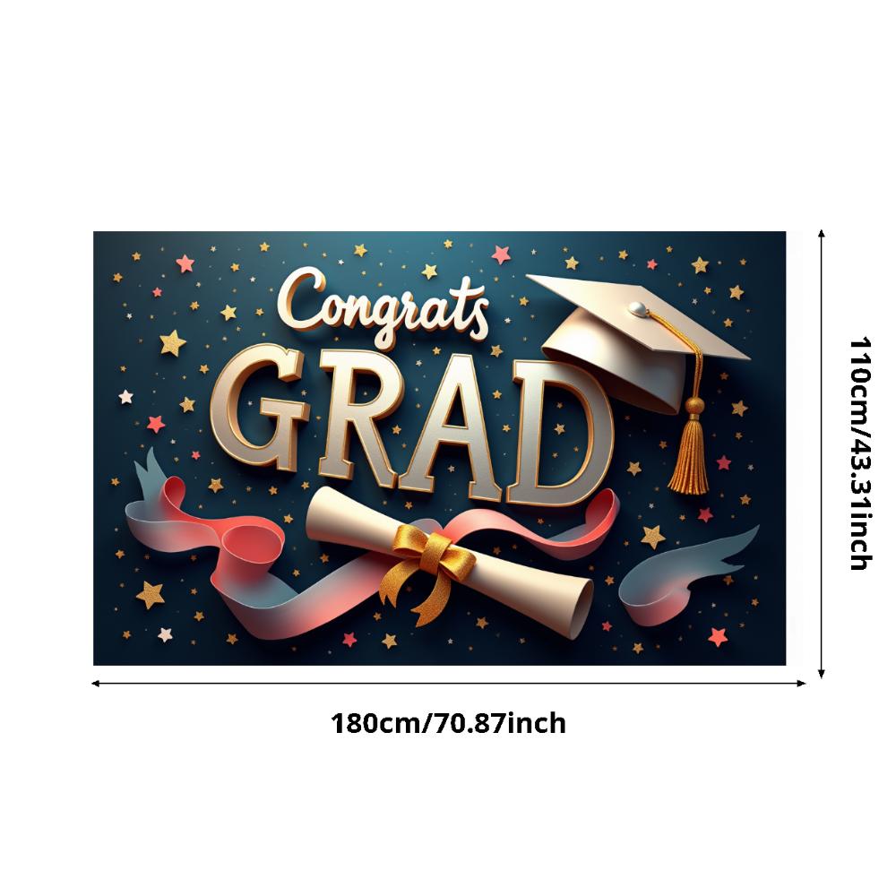 Event Banner Diploma Design Graduate Banner Graduation Decor Star Decoration Photo Prop For University Ceremony Academic