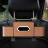 Car Storage Box Organizer with Tissue Dispenser Dual Cup Holders Phone Pocket Water-resistant Back Seat Storage Box for SUV Sedan Travel Daily Use