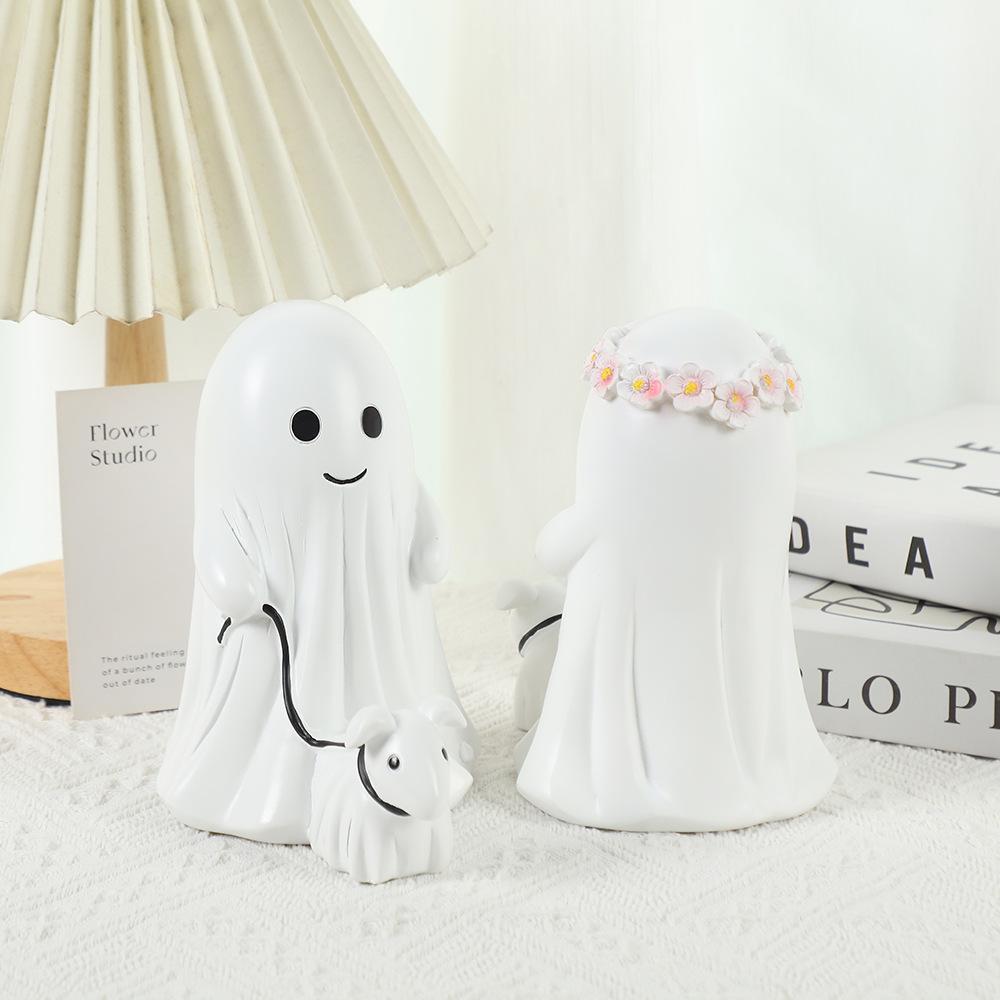 New ghost doll ornament Halloween creative home desktop couple anniversary souvenir funny