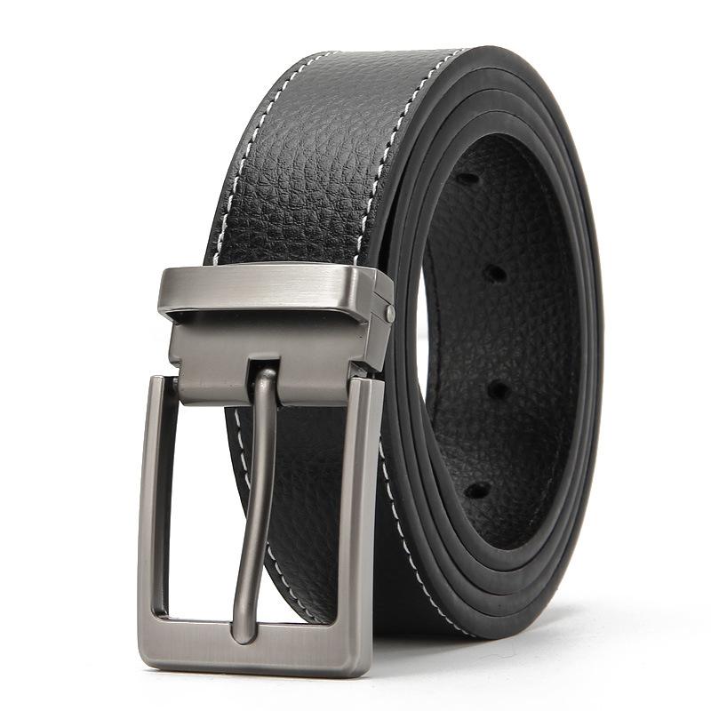 Needle Buckle Men's Belt Real Cowhide Korean Business and Casual Second Layer Cowhide Belt Men's Belt