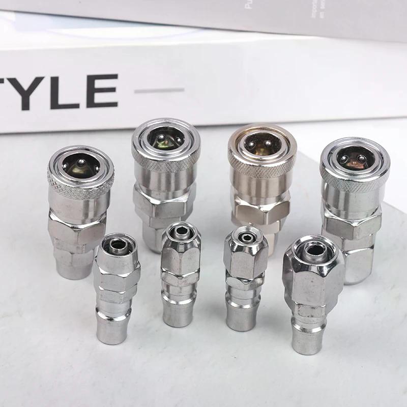 European EU Type Pneumatic Fitting Connector Quick Coupler For Air Compressor Hose Barb Nozzle SH PH 6/8/10/12MM