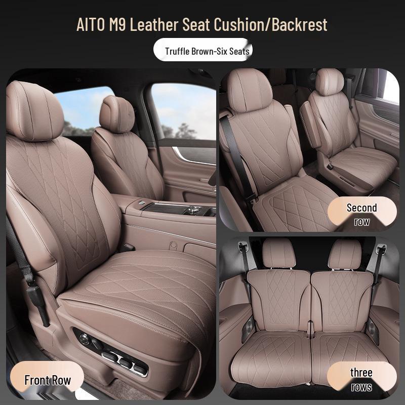 AITO M9 Nappa Leather Car Seat Cushion - Breathable, Ventilated, All-Season Cover