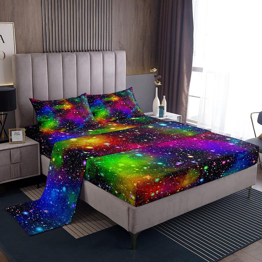Sports Baseball Pattern Sheet Four-piece Bedding Set Bedroom Room Dormitory Bedding Decoration