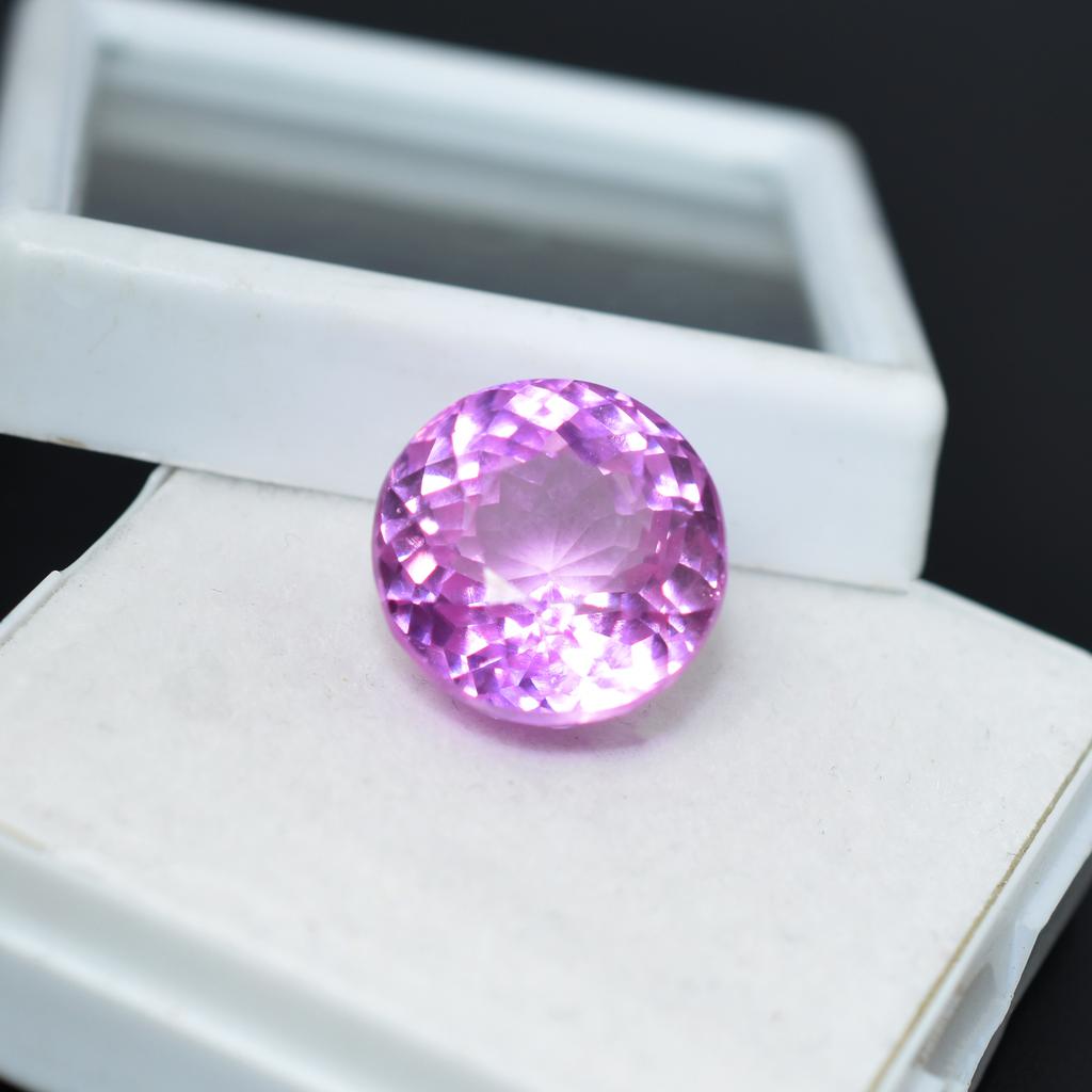 Natural Pink Sapphire Ring Size 19.85 Ct Round Cut CERTIFIED Loose Gemstone M-1961-Sa