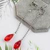 Anime Hunter X Hunter Clip-Ohrringe für Frauen Männer Red Water Drop Ketten Stud Kurapika Kurta Cosplay Ohrringe Schmuck Geschenk