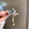 Vintage Butterfly Tassel Brooch Metal Banquet Clothes Metal Pin Zircon Luxury Badge Pin  Girls