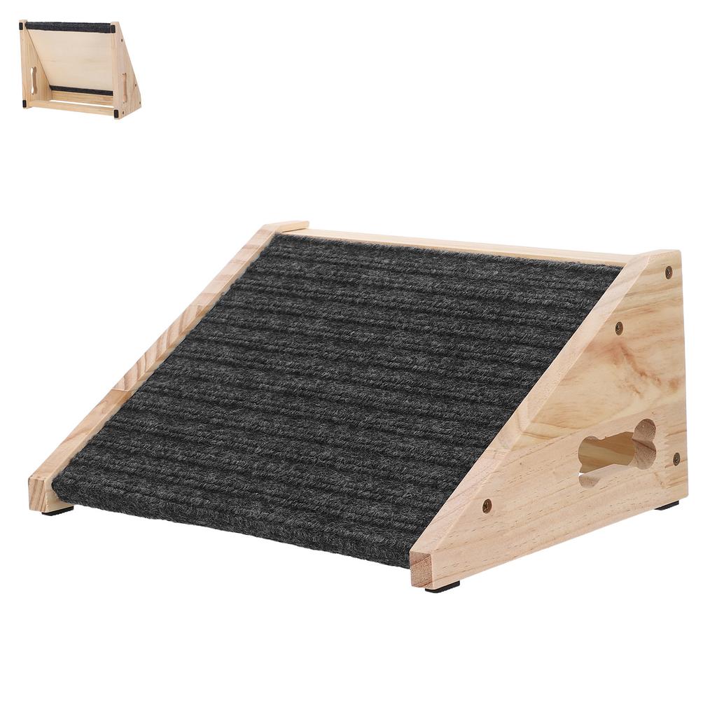 Wooden Dog Ramp for Beds Sofas Stairs Senior Pets Medium Large Dogs Non-Slip Comfort Compact Indoor Use 11.79x9.82x5.89in