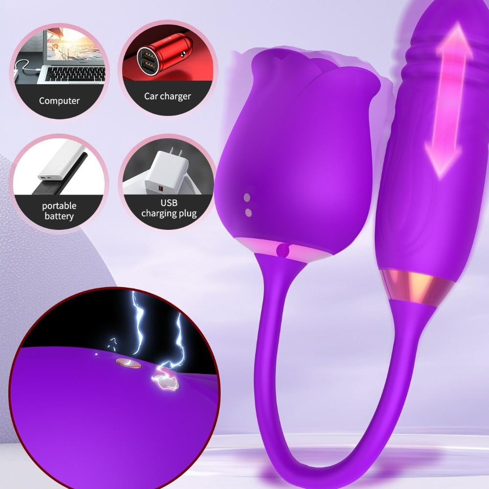 Female Flower Non Flower Vibrating Rose Egg Vibrator Adult Sex Toy Sucking Massage Sex Toy