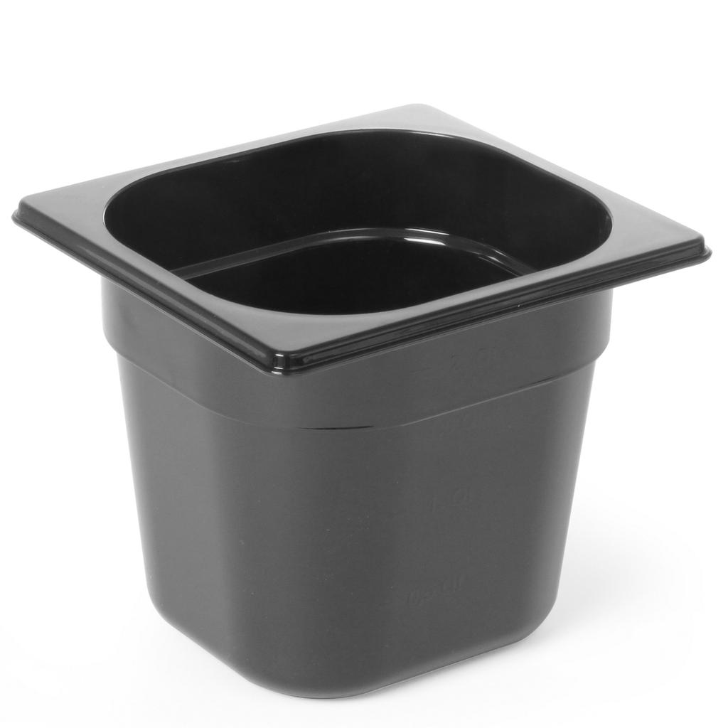Black polycarbonate container GN 16 height 65 mm Hendi 862735