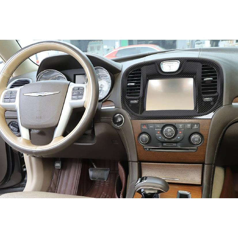 Car Central Control GPS Navigation Panel Decoration Cover Sticker for Chrysler 300/300C 2015-2023 Interior Mouldings Accessories