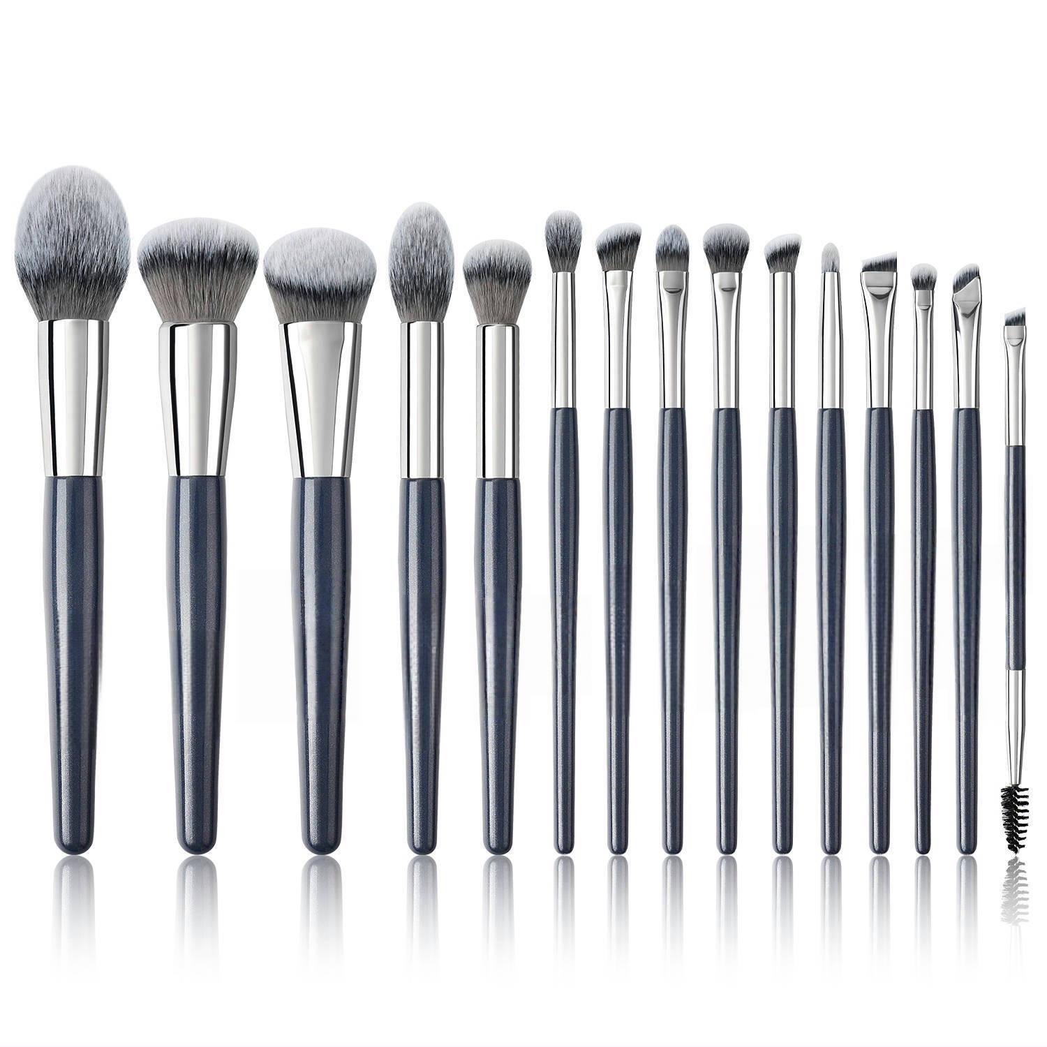 Makeup Brush Set Cangzhou Full Set Soft Bristle Blush Brush Eyeshadow Brush Nose Shadow Brush Foundation Brush Loose Powder Brush Set 15Customized Makeup Brush