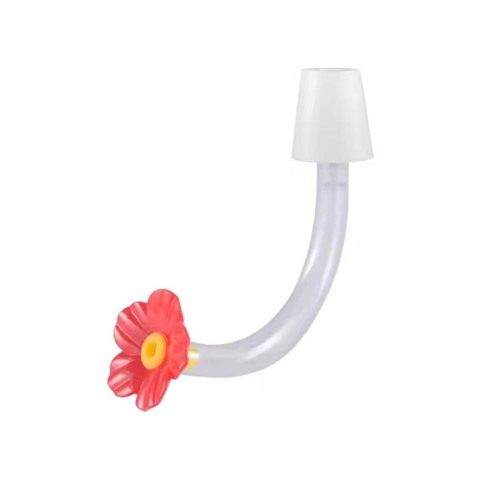 

4pcs Single Double Head Hummingbird Feeder Tubes Drip Proof Bird Feeder Outdoor Feeding Style 1