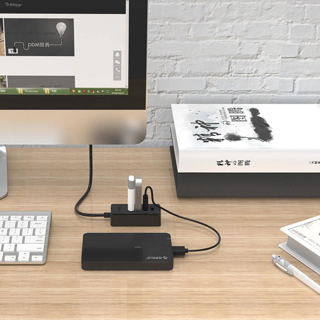 Hub Orico W5P-U2-100 4X Usb-A 2.0 + Microusb 5V 1M - Black