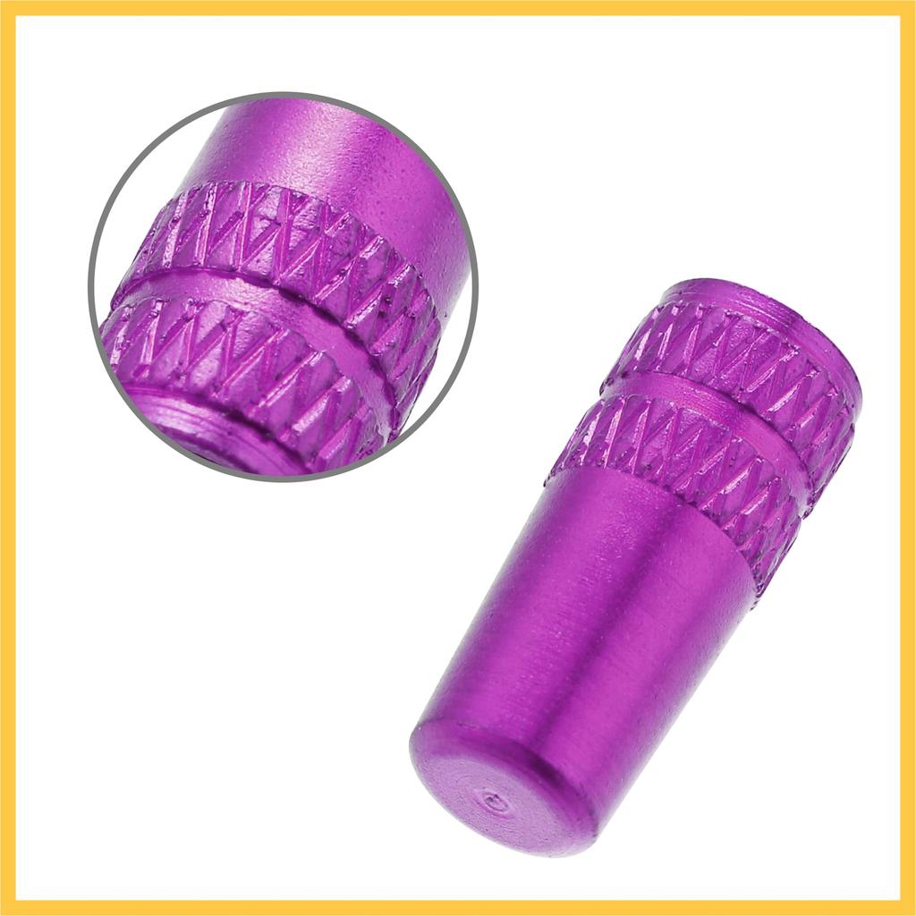 BULLSPANN Bicycle Aluminum Alloy Valve Cap French Valve Tire Dust Cover Set of 4 Mountain Bike Road Bike Purple