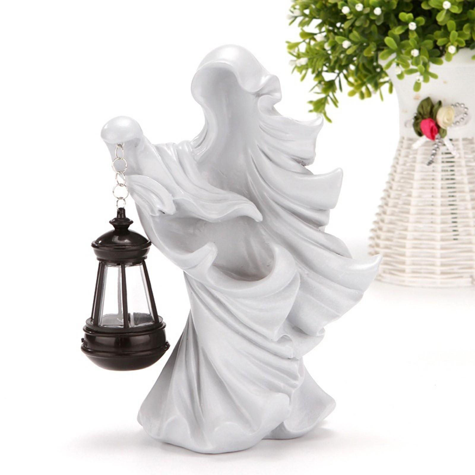 

Бесформенная резная лампа Ведьма украшение смола резное украшение лампа садовая декоративная лампа One Size белый