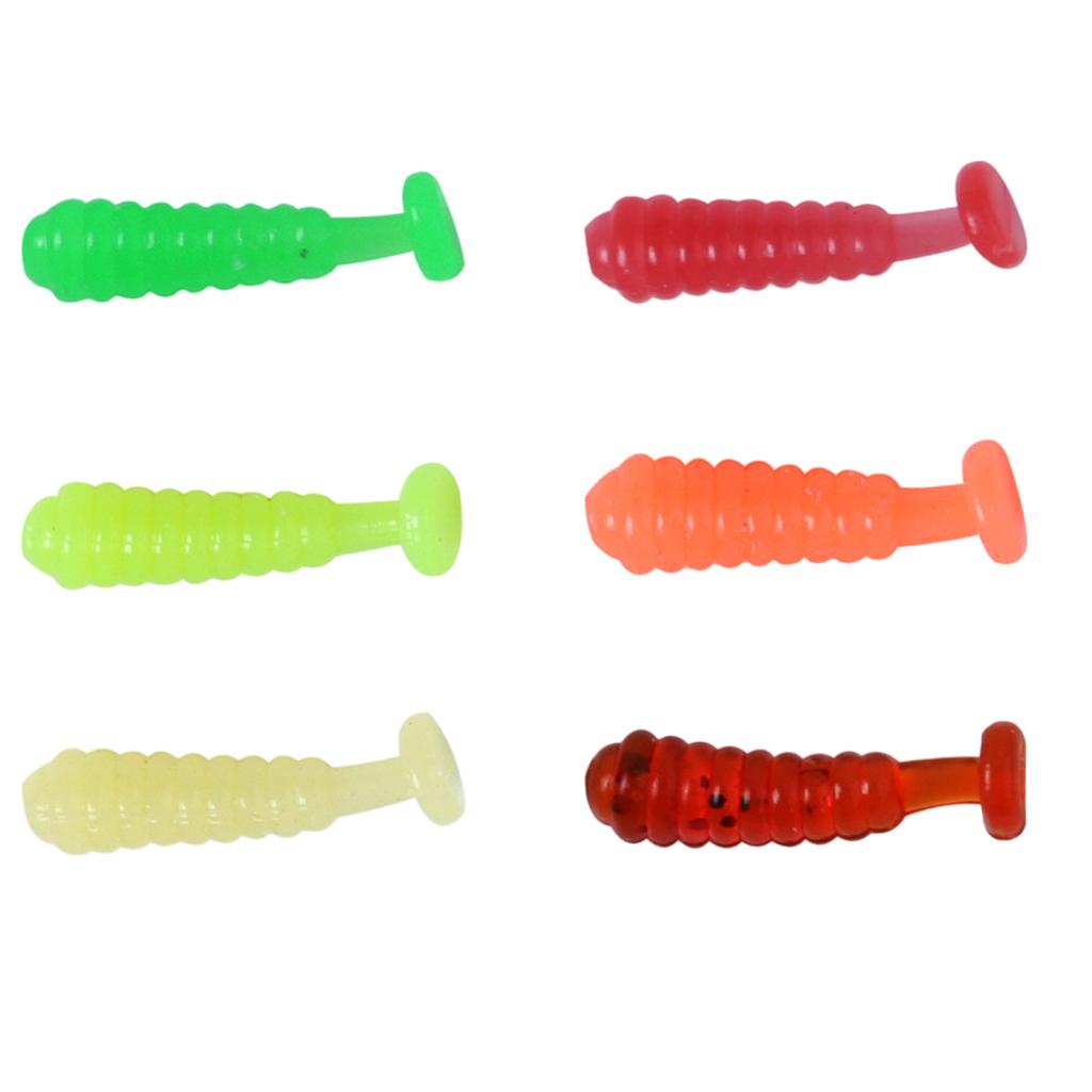 100 szt. 1,5 cm Przynęty pływackie na wody słodkowodne i słonowodne Miękkie przynęty wędkarskie Przynęty pływackie z ogonem w kształcie wiosła Przynęty sztuczne Przynęta wędkarska