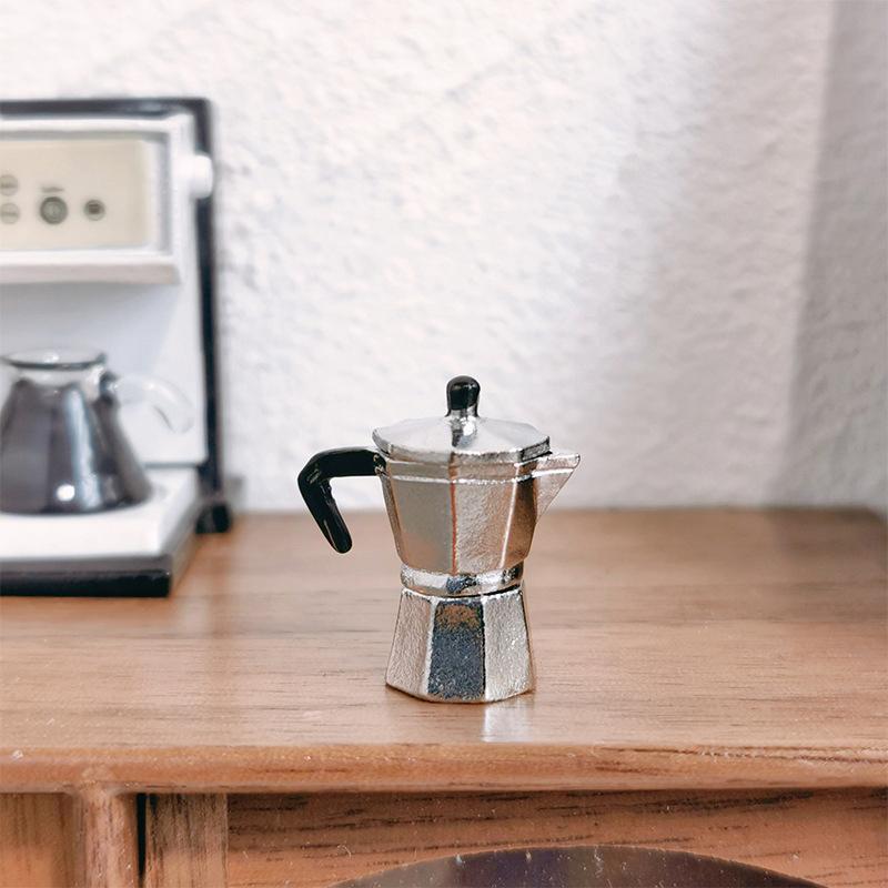 1/12 Dollhouse Simulation Coffee Machine Model Dollhouse Kitchen Decor Toys Dolls House Accessories Pretend Play Toy