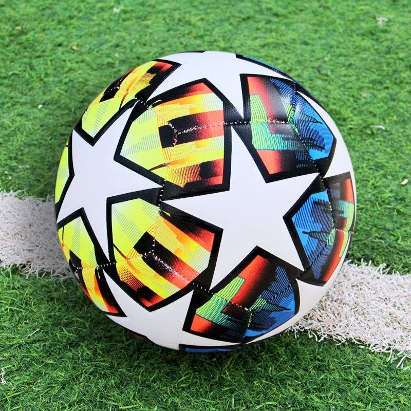 Standard Size 5 Soccer Adult Youth Professional Outdoors Sports Match Balls Training Seamless Football High Quality PU Material