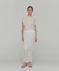 Amomento Sheer Volume Shirring Top_White