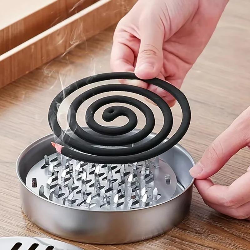 1Pc Household Mosquito-Repellent Incense Rack with Lid, Round Mosquito-Repellent Incense Tray Mosquito-Repellent Incense Box