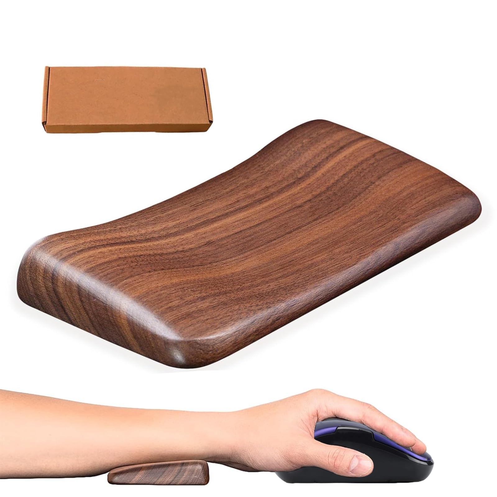 

анинако Подставка для запястья мыши Деревянная Подставка для ладони Запястье Усталость Сумка для хранения Подставка для руки мыши Подставка, Подставка, Подставка, Подарок, Презент, Тендинит, Облегчение, В комплекте, Орех, Подставка,