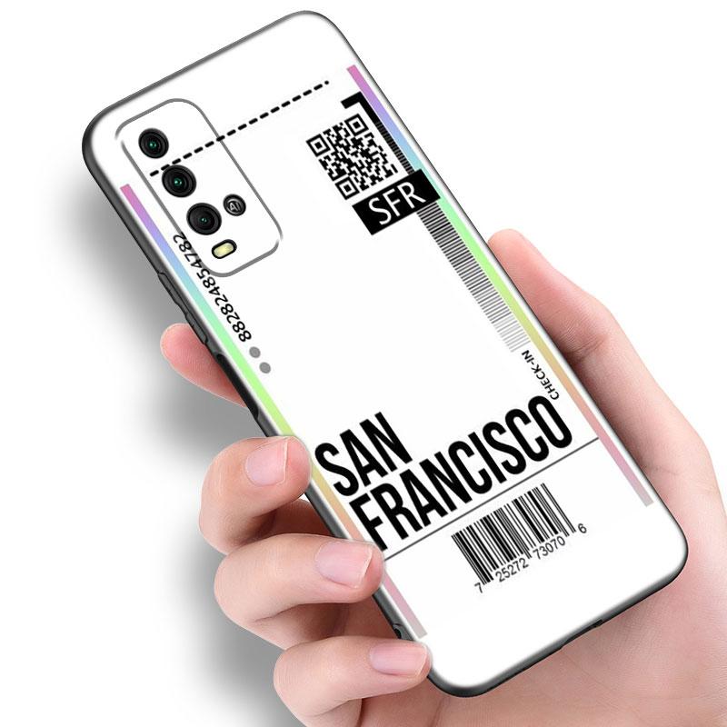 Travel Ticket Label Paris Phone Case For Xiaomi Redmi Note 5 6 9T K20 K40 K50 Pro 7A 8A 9A 9C 9i 10A 10C A1 S2 TPU Black Cover