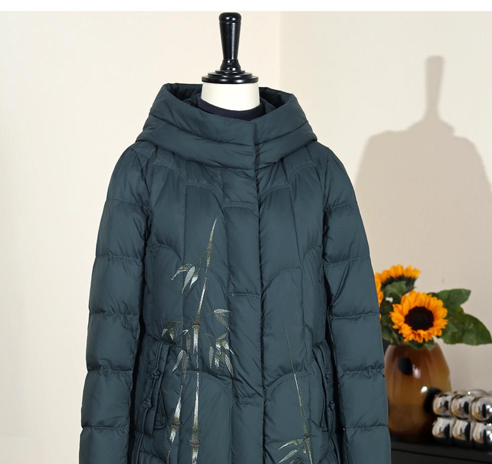 Stilvoller mittellanger Winter-Baumwollmantel für Damen mittleren Alters und ältere Damen, perfekt für das Alter 50-60