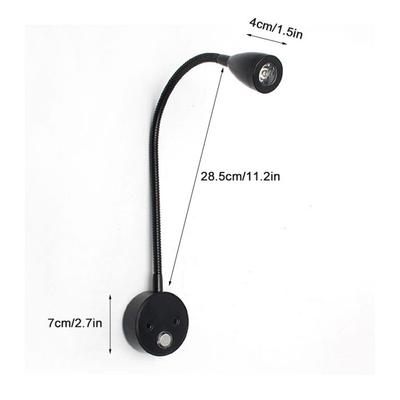 Black Aluminum 3000K 6000K Gooseneck 12 Volt Map Light Chart Light,LED Working Lamp for Home, Car, Truck, Boat, RV and Aircraft