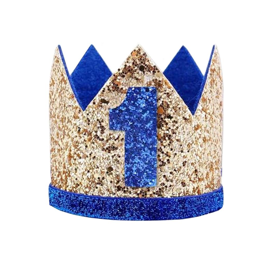 Geburtstagshut, erster Geburtstagspartyhut, Geburtstagskronen-Stirnbänder für Babyjungen 1. Geburtstagsparty-Zubehör
