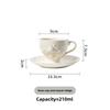 Rose Emboss Ceramic Teapot Black Tea Cup Saucers Set Retro Afternoon Tea Coffee Cup Saucer Couple Cup Set Home Drinkware Mug