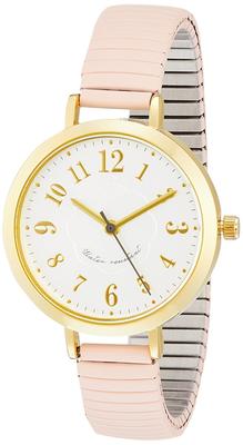 Fieldwork Nalog Purja Waterproof Watch with Bellows and Metal Band, Gold, ST277-3, Women's, Pink