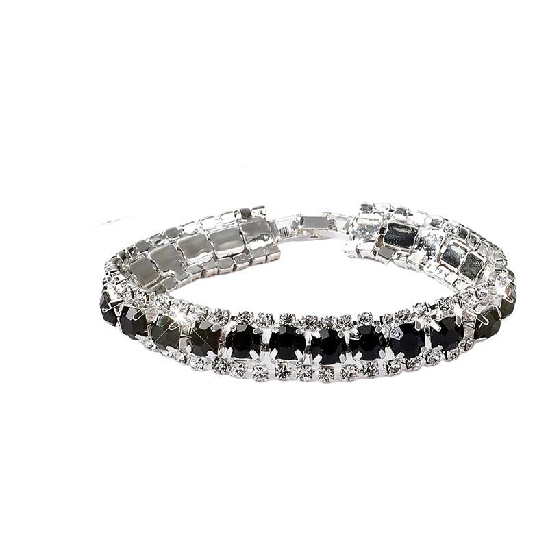 Multi-colored rhinestone bracelet Super flash diamond-set bracelet Full diamond imitation crystal jewelry