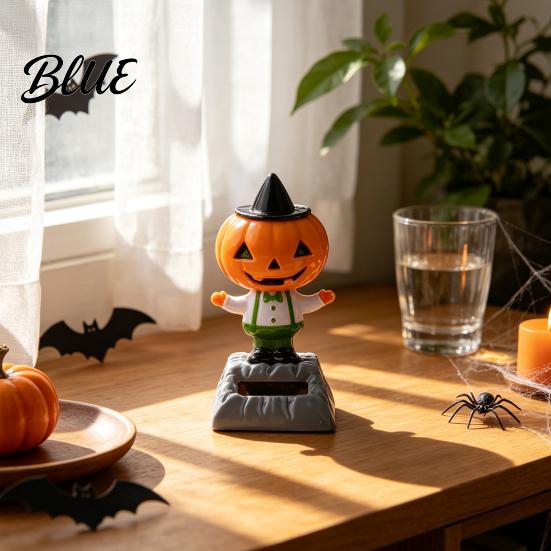 Kleines Geschenk für Autobesitzer Solartanzende Kürbispuppe, Halloween Armaturenbrett Dekoration, Gruselige Geist Spaß Konsolen Zubehör Figur Wackelnd