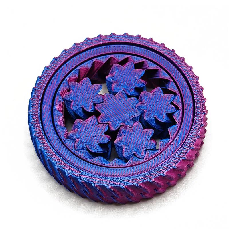 

3D Printed Rotating Sphere Plaything O-Shaped Universal Fingertip Gyroscope Gravity Rotation Stress Ease Decompression