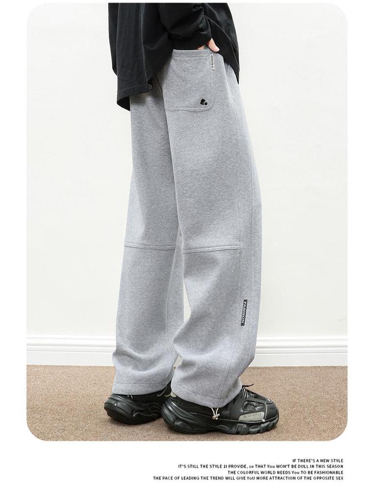 Men's Heavyweight Fleece-Lined Casual Sweatpants for Autumn & Winter