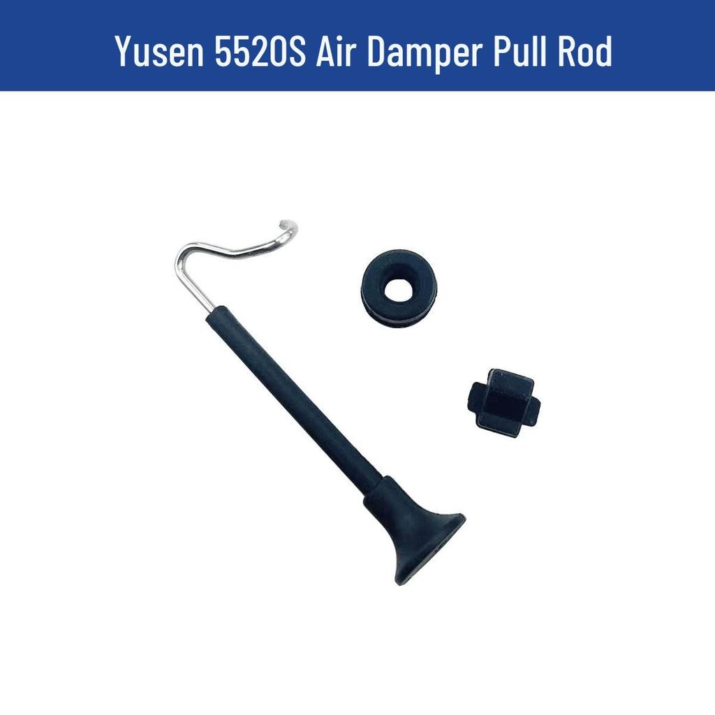 Yusen Chainsaw 5520 Parts: Cylinder, Carburetor, Clutch, Drive Disc, Pull Starter, Ignition Coil, Air Filter.