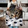 1pc Cat Apron with Lying Down Kitten - Reusable Kitchen Apron Suitable for Cooking, Easter, Christmas, Valentine's Gift, for Home Use with Cat-Themed