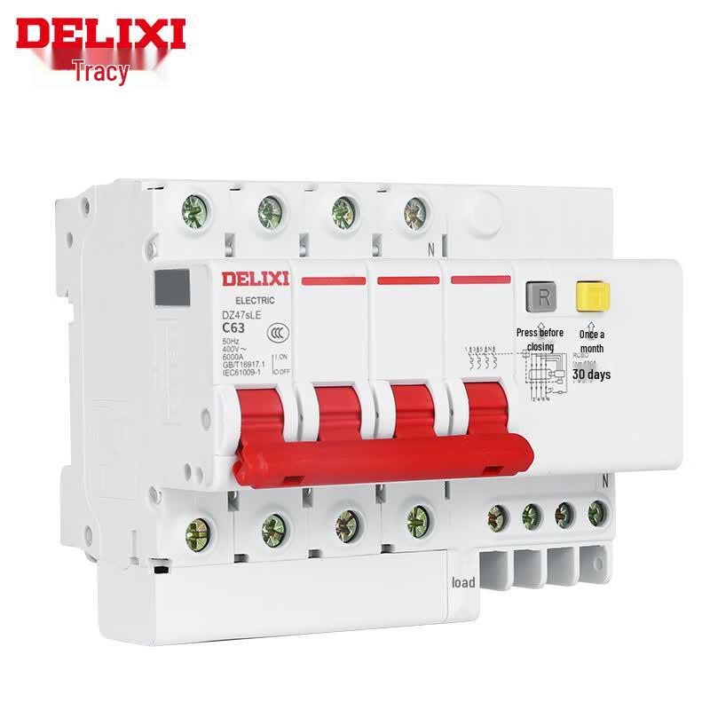 DELIXI ELECTRIC DZ47SLE 3-Phase RCD Circuit Breaker