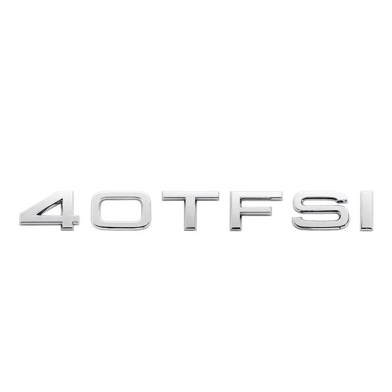 For 2s Chrome Black 3D Letters 30TFSI 35TFSI 40TFSI 45TFSI 50TFSI 55TFSI Rear Trunk Emblem Badge Sticker Car AcessoriesA1