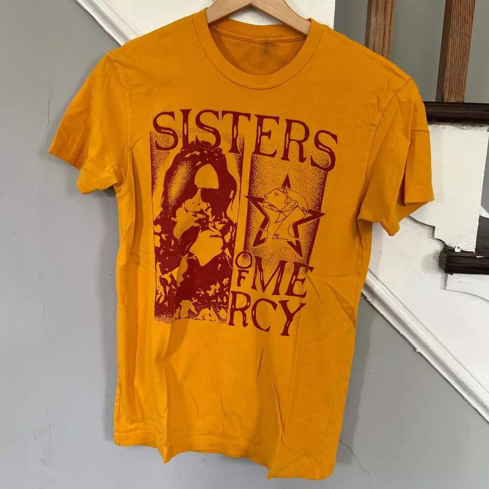 

Rare The Sisters Of Mercy Tour T-shirt Band All Size Gift For Fan Gold MD576 Unisex T-Shirt M