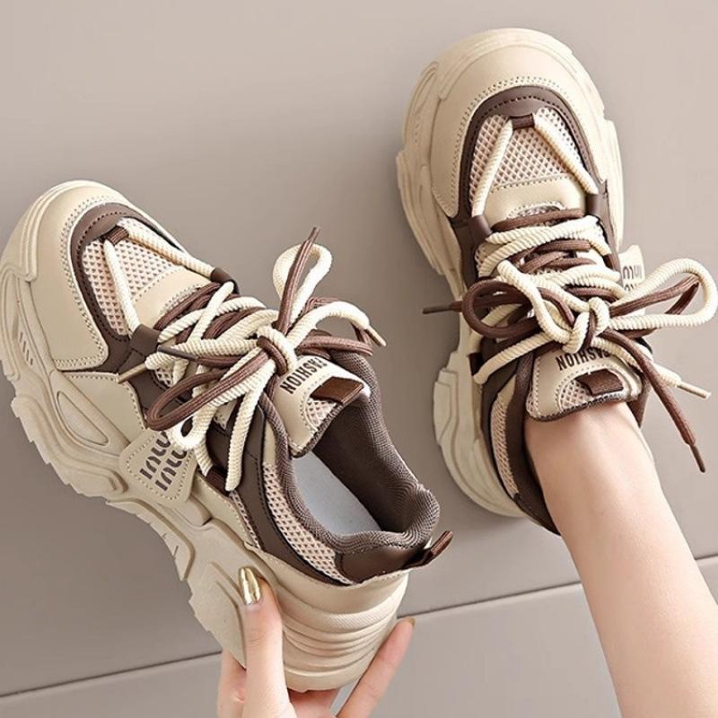 Popular Dad Shoes Children 2025 New Spring and Autumn Platform Internet Celebrity Leisure Sports Student Running Shoes Women's Shoes