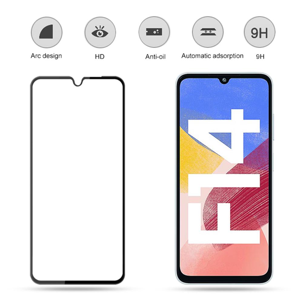 

MOCOLO For Samsung Galaxy F14 4G Screen Protector Anti-Shatter Silk Printing Tempered Glass Film Black