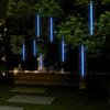 8 pcs. Meteor Lights 50 cm 288 LEDs for Indoor & Outdoor Use Blue