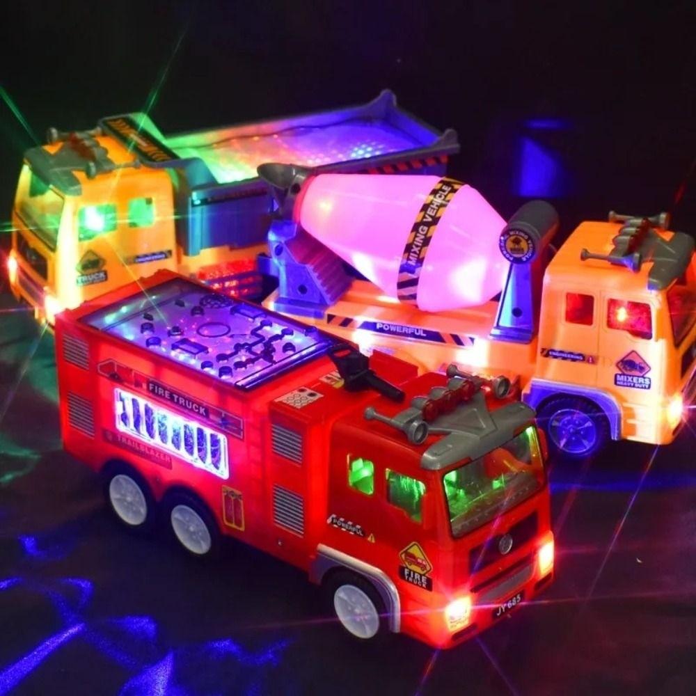 Magnetic Electric Engineering Truck Sound Light Engineering Vehicles Toy Children's Toy