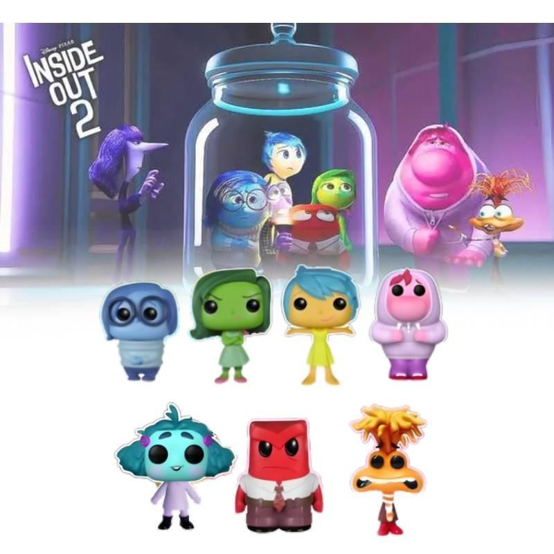 Adorable Inside Out Plush Toy Set Featuring Emotional Characters In Colorful Pvc Design